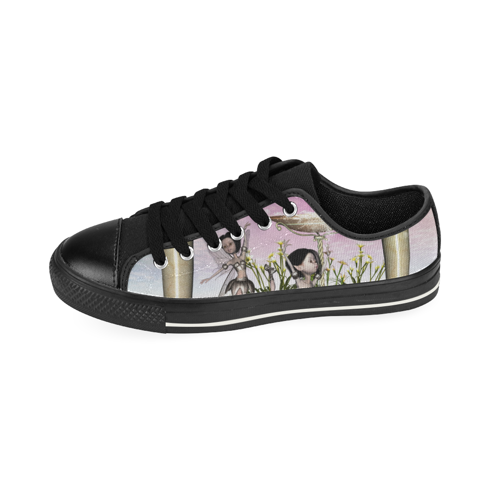 Dancing on a island Canvas Women's Shoes/Large Size (Model 018)