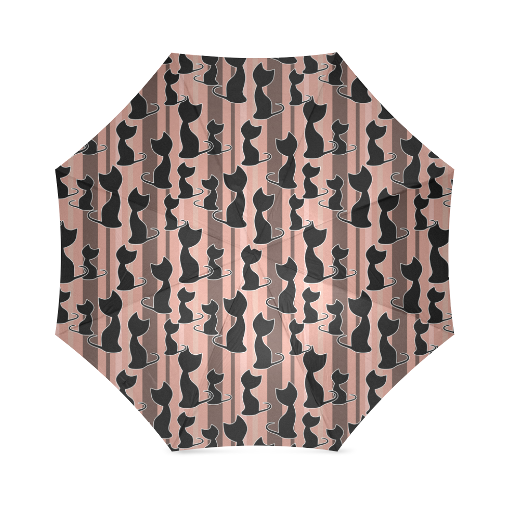 Cats , brown background Foldable Umbrella (Model U01)