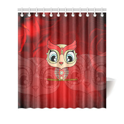 Cute owl, mandala design colorful Shower Curtain 66"x72"