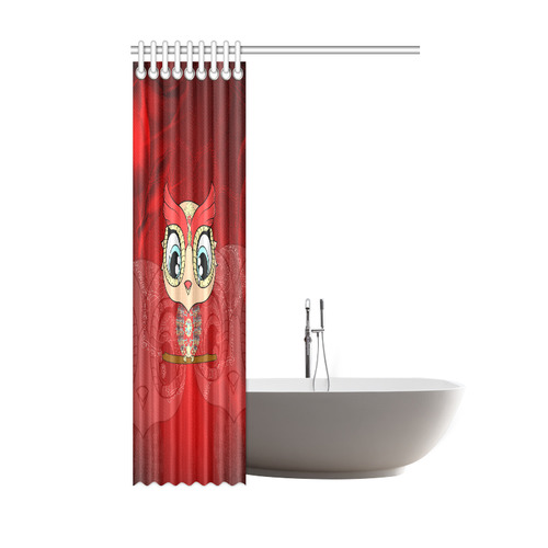 Cute owl, mandala design colorful Shower Curtain 48"x72"