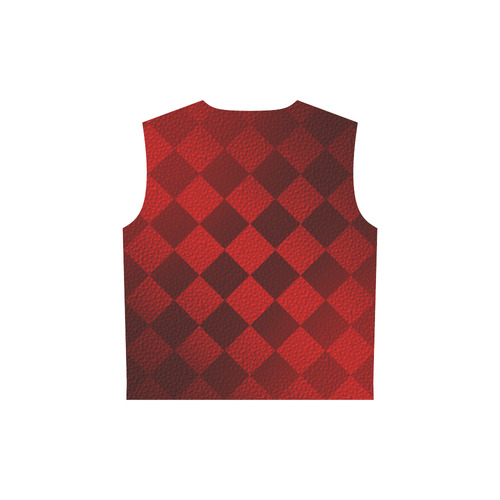 Christmas Red Square All Over Print Sleeveless Hoodie for Women (Model H15)