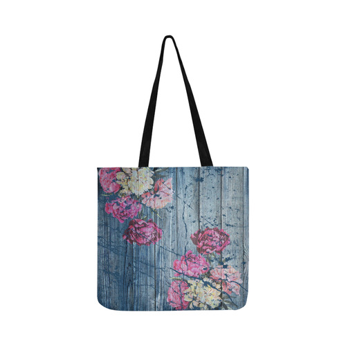 Shabby chic with painted peonies Reusable Shopping Bag Model 1660 (Two sides)