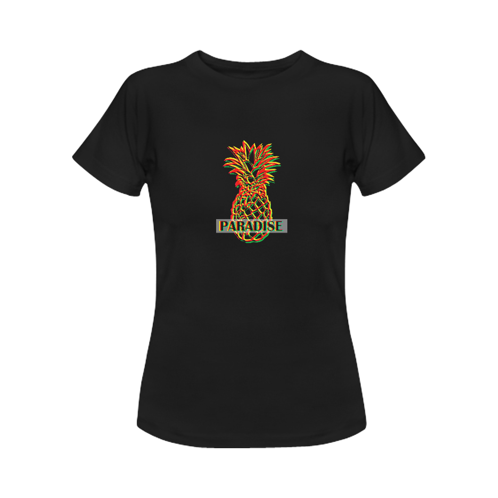 Gold Paradise Pineapple Women's Classic T-Shirt (Model T17）