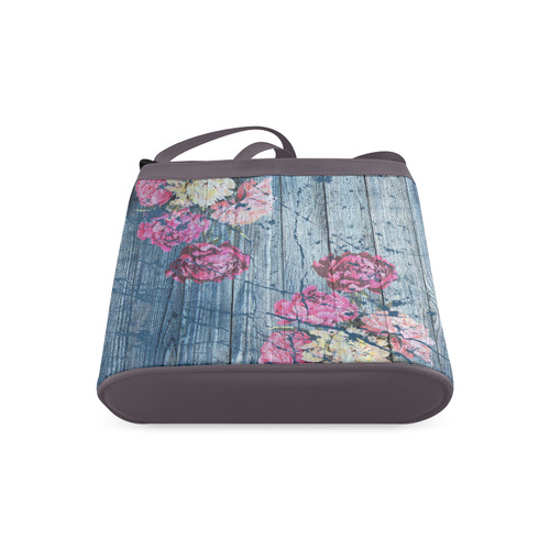 Shabby chic with painted peonies Crossbody Bags (Model 1613)