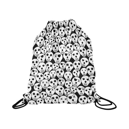 Silly Skull Halloween Design Large Drawstring Bag Model 1604 (Twin Sides)  16.5"(W) * 19.3"(H)