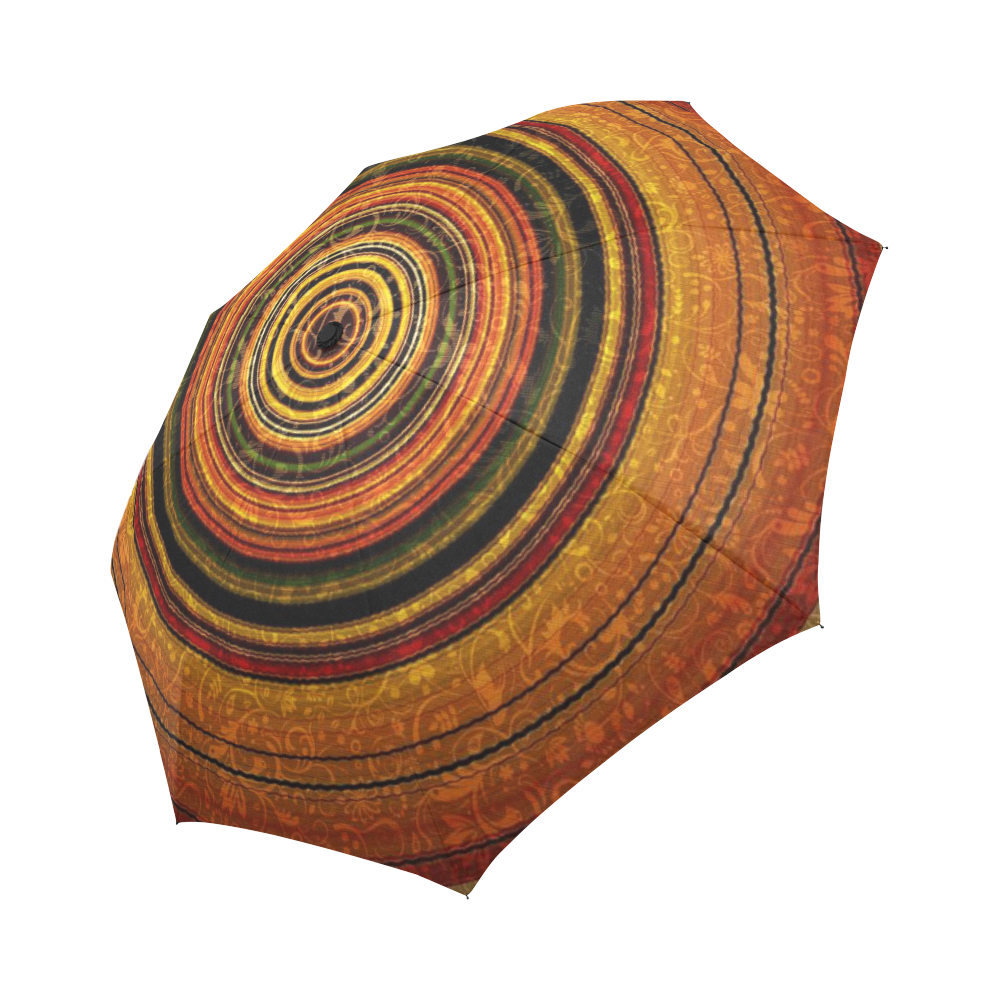 Vintage style, rich autumnal colors Umbrella for him Auto-Foldable Umbrella (Model U04)