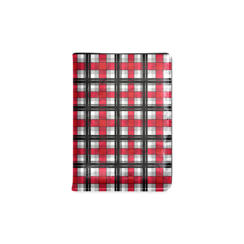Plaid tartan red black Custom NoteBook A5