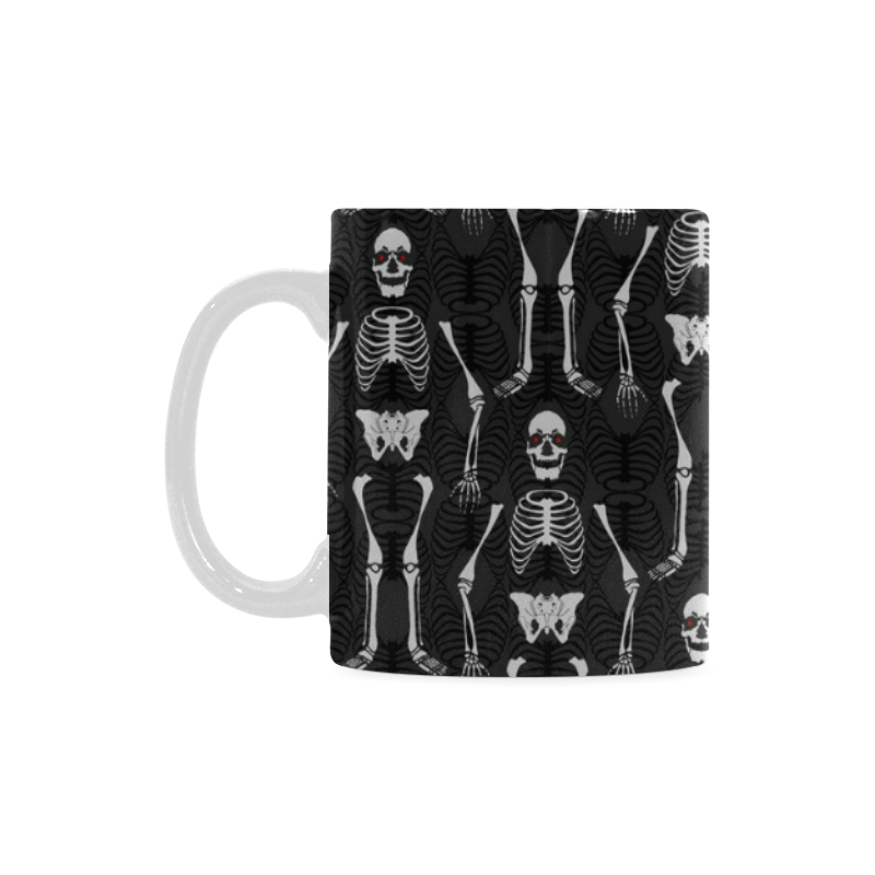 Black & White Skeletons White Mug(11OZ)