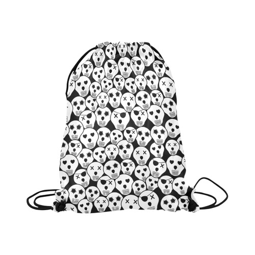 Silly Skull Halloween Design Large Drawstring Bag Model 1604 (Twin Sides)  16.5"(W) * 19.3"(H)