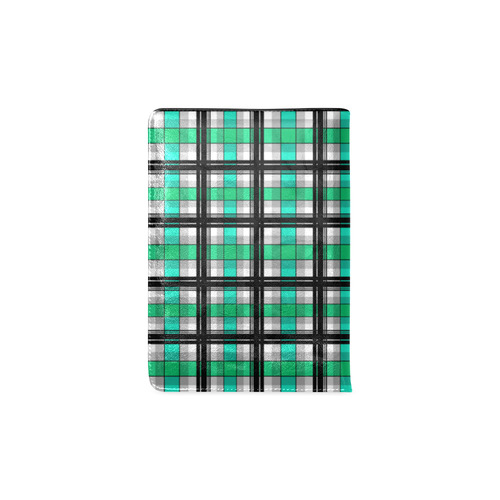 Plaid tartan green , Teal , black Custom NoteBook A5