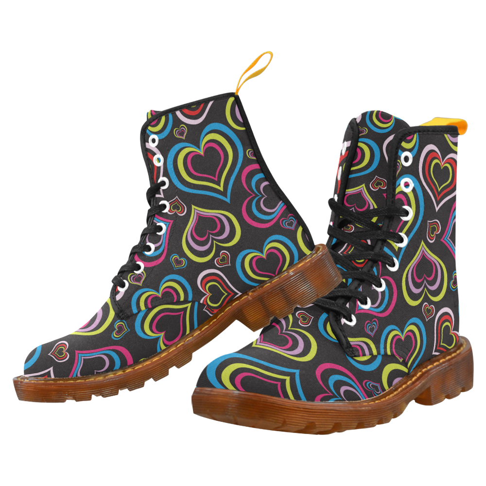 COLORFUL HEARTS BOOTS Martin Boots For Women Model 1203H