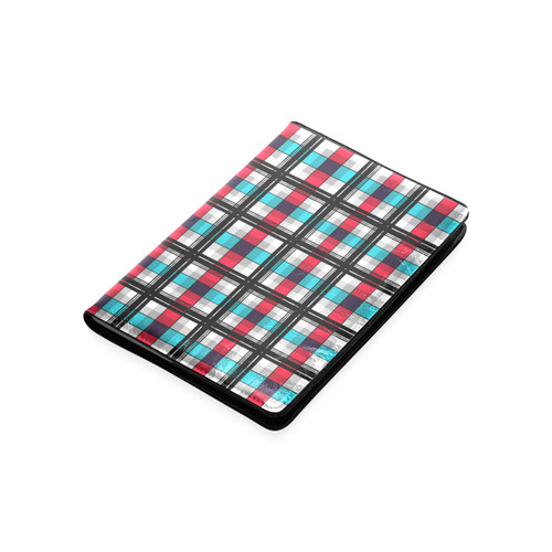 Plaid tartan red blue black Custom NoteBook A5