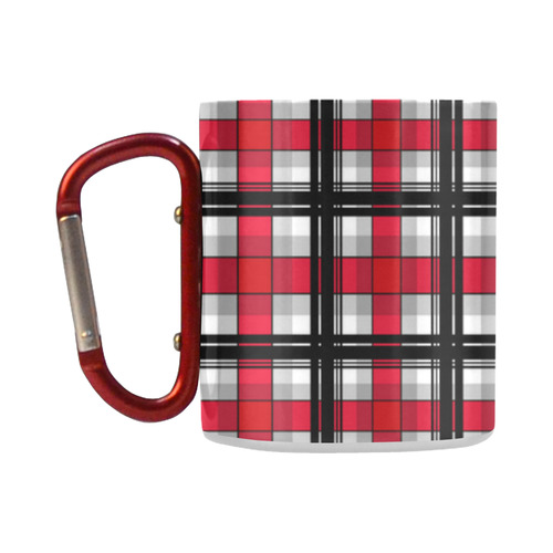 Plaid tartan red black Classic Insulated Mug(10.3OZ)