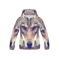 Wolf All Over Print Hoodie for Kid (USA Size) (Model H13)
