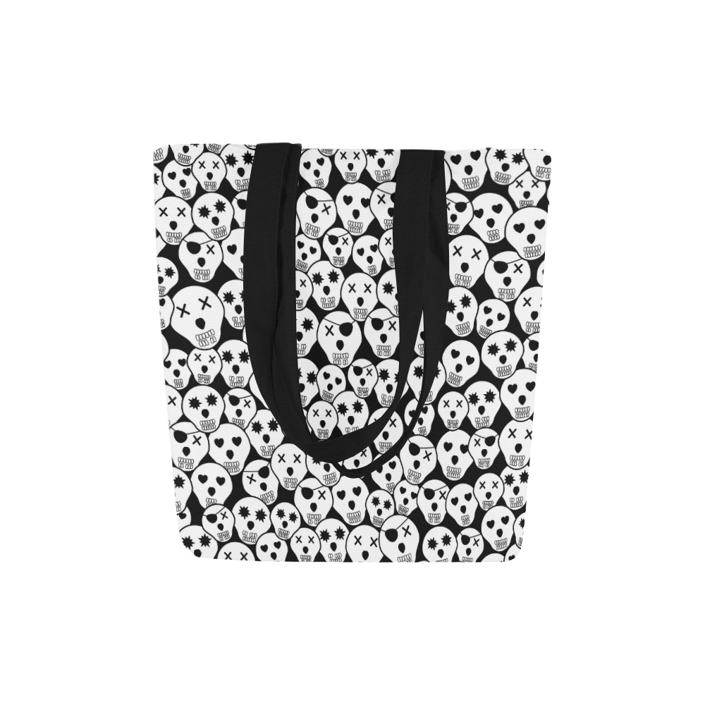 Silly Skull Halloween Design Canvas Tote Bag (Model 1657)