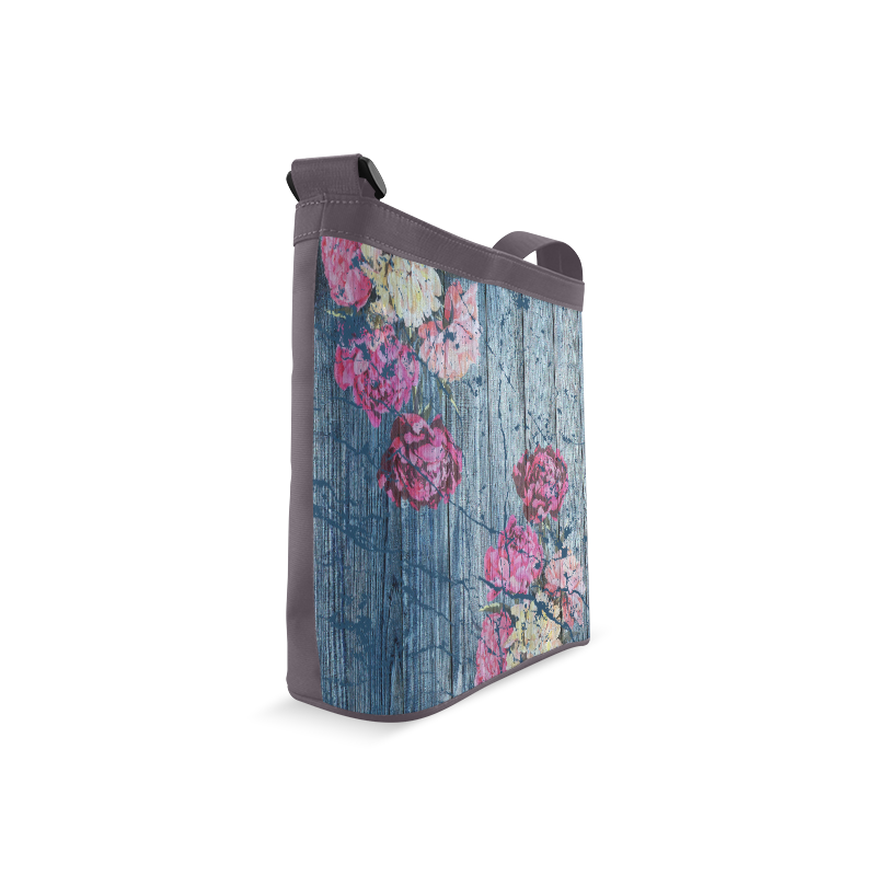 Shabby chic with painted peonies Crossbody Bags (Model 1613)