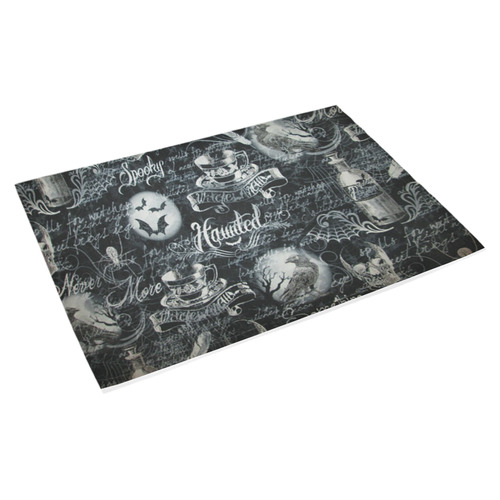 Black & White Haunted Halloween Azalea Doormat 30" x 18" (Sponge Material)
