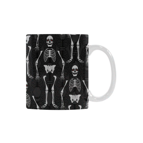 Black & White Skeletons White Mug(11OZ)