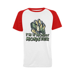 Money Monster [red] Men's Raglan T-shirt (USA Size) (Model T11)