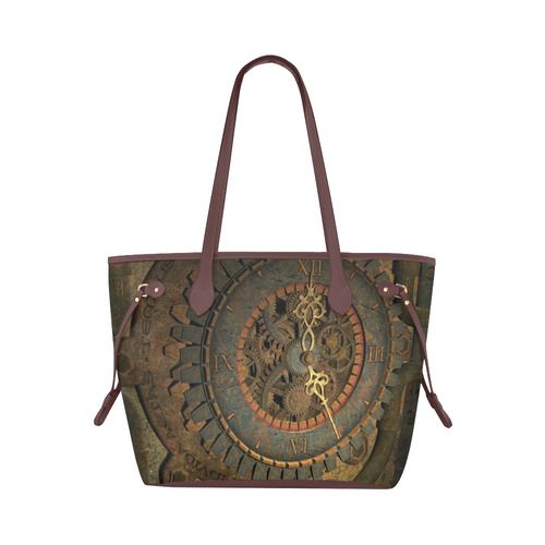 Steampunk, clockwork Clover Canvas Tote Bag (Model 1661)