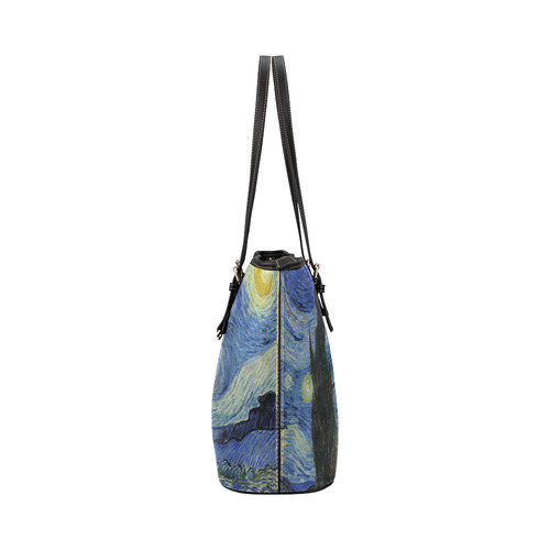 STARRY NIGHT Leather Tote Bag/Small (Model 1651)