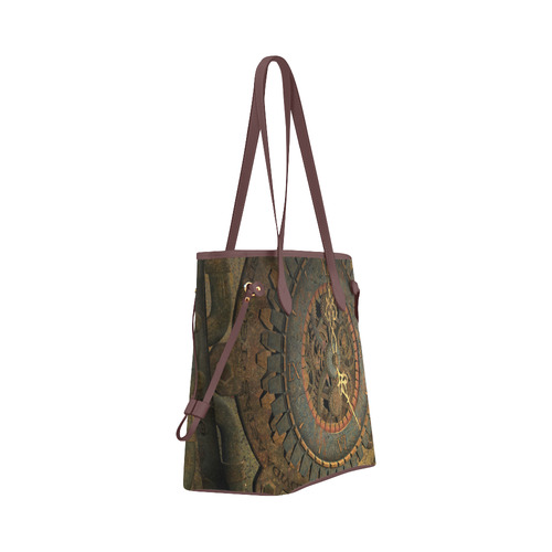 Steampunk, clockwork Clover Canvas Tote Bag (Model 1661)