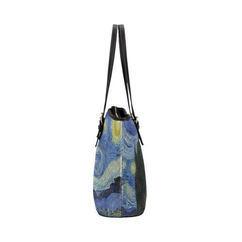 STARRY NIGHT Leather Tote Bag/Small (Model 1651)