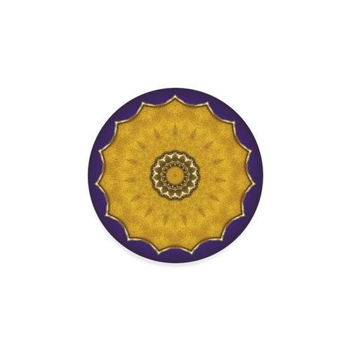 Blue and copper colors kaleidoscope Round Coaster