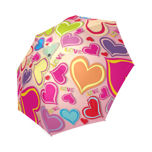 COLORFUL HEARTS Foldable Umbrella (Model U01)