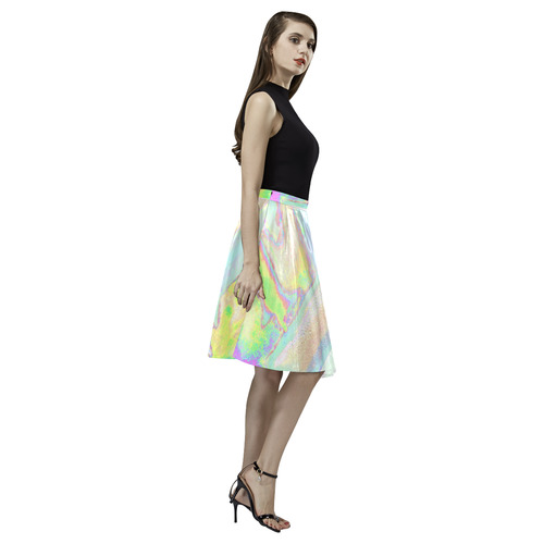 Neon Melete Pleated Midi Skirt (Model D15)