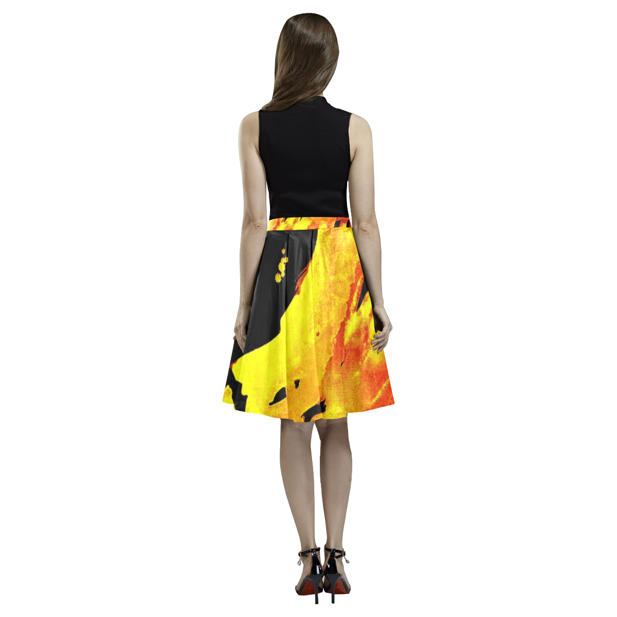 Burn the Flowers for Fuel Melete Pleated Midi Skirt (Model D15)