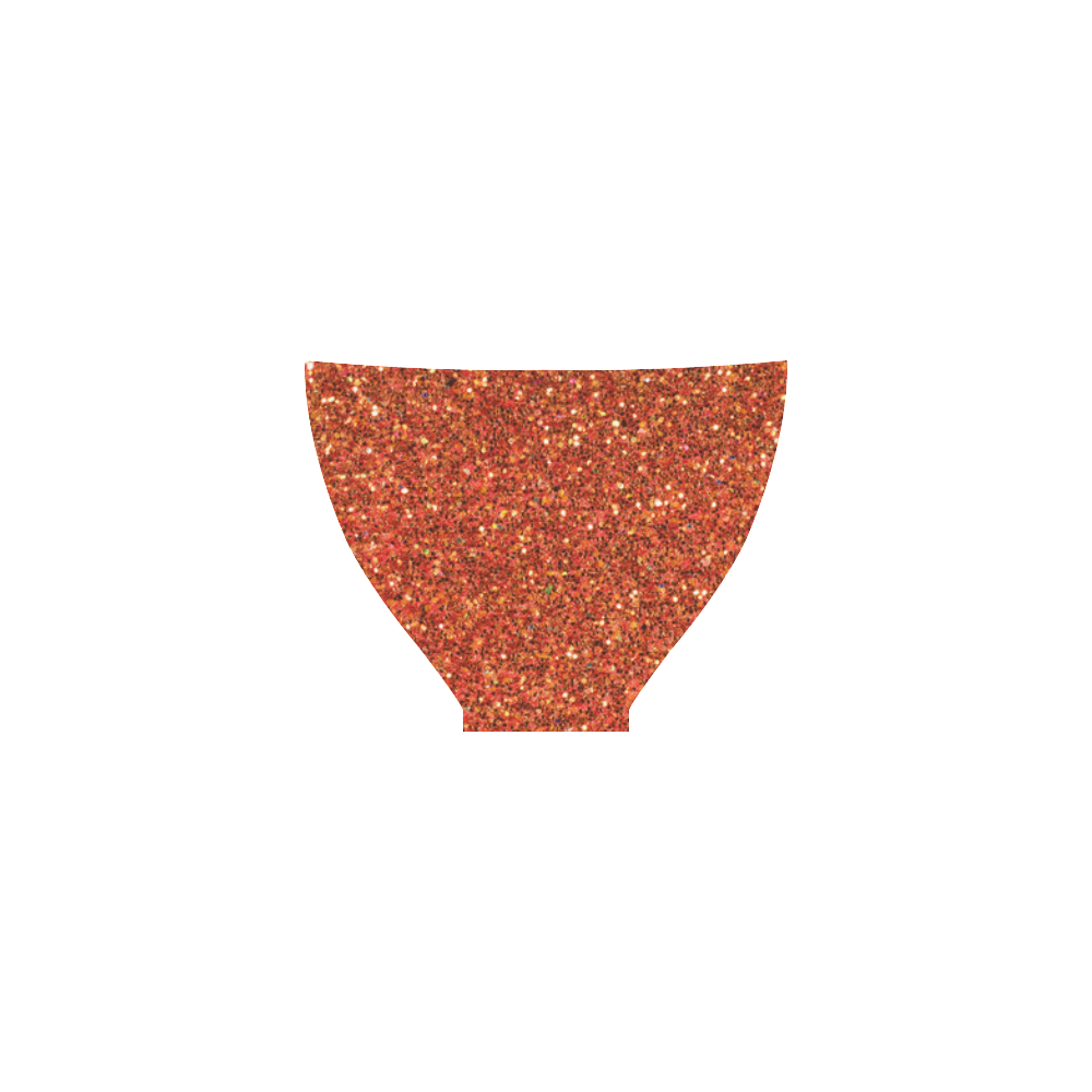 orange glitter Custom Bikini Swimsuit