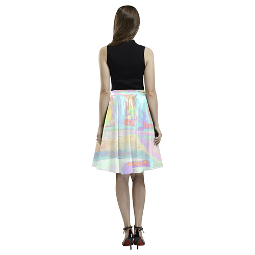 Neon Melete Pleated Midi Skirt (Model D15)
