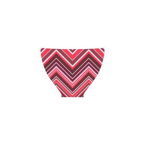 Red Chevron Pattern Bikini Custom Bikini Swimsuit