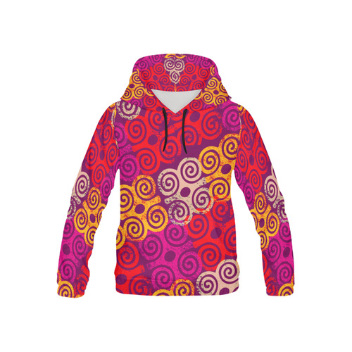 Vibrant strength spirals All Over Print Hoodie for Kid (USA Size) (Model H13)