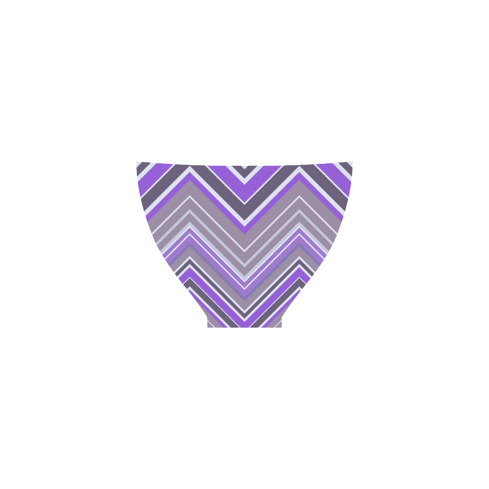 Purple Chevron Pattern Bikini Custom Bikini Swimsuit