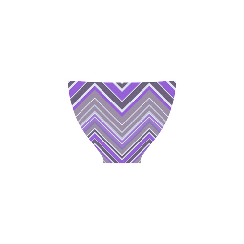 Purple Chevron Pattern Bikini Custom Bikini Swimsuit