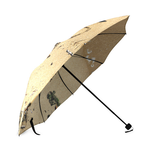 Hearts Written In Sand Foldable Umbrella (Model U01)