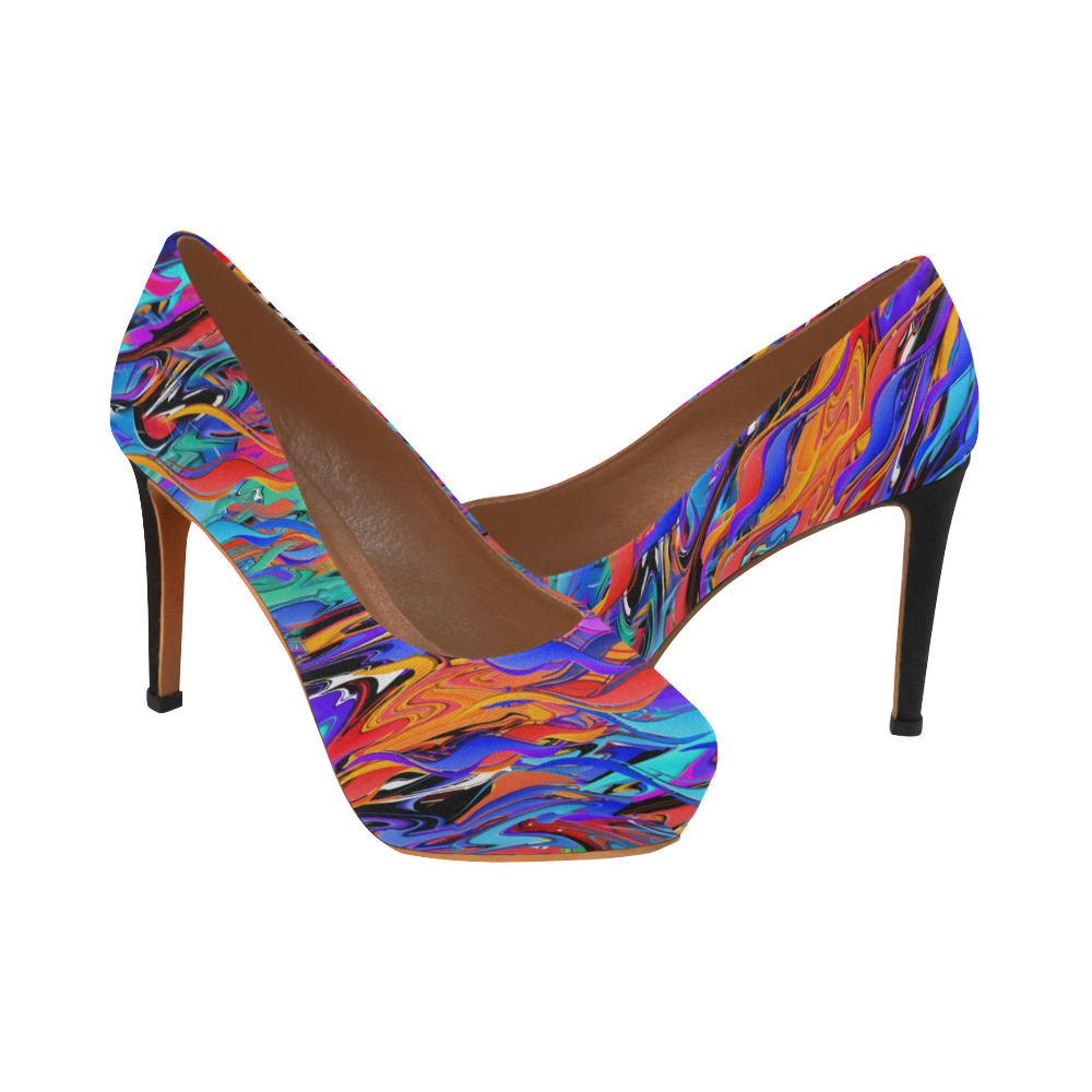 Ladies Print High Heels Marble Design by Juleez Women's High Heels ...