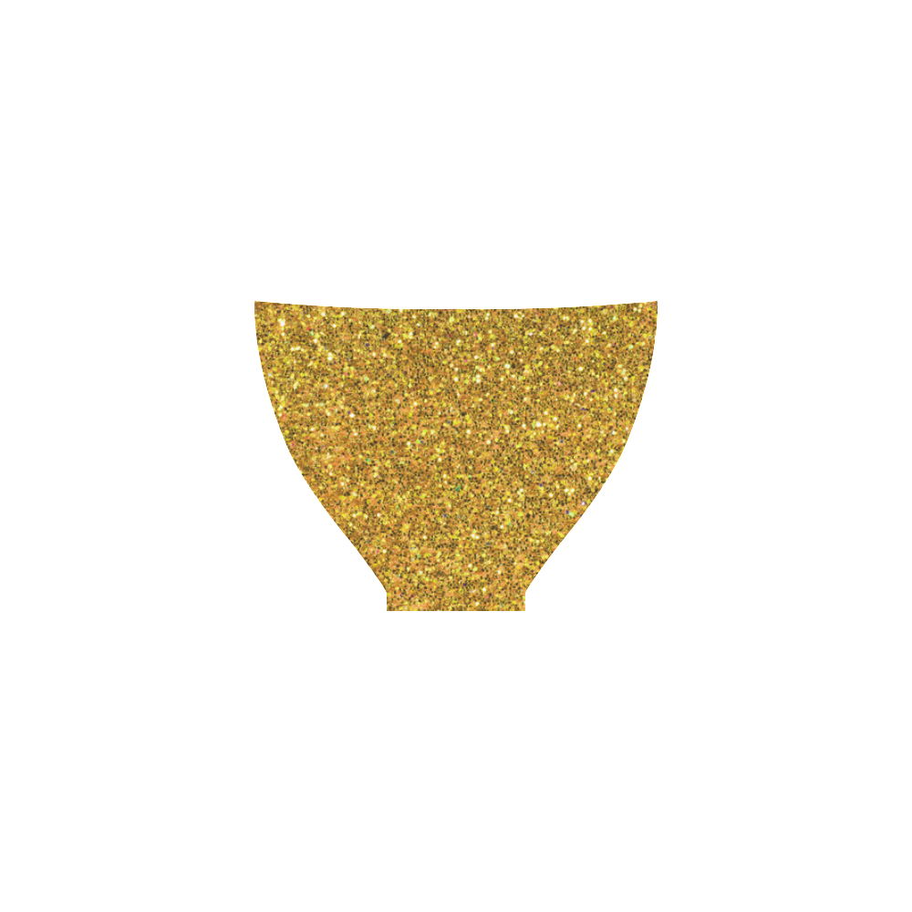 yellow glitter Custom Bikini Swimsuit