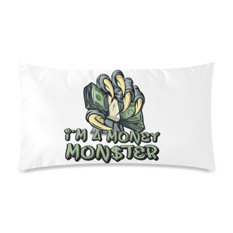 Money Monster Rectangle Pillow Case 20"x36"(Twin Sides)