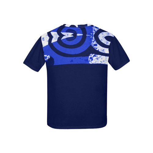 Blue ankara spiral Kids' All Over Print T-shirt (USA Size) (Model T40)