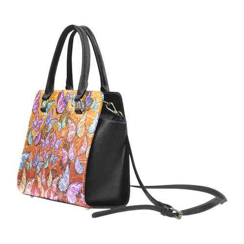 Class Handbag Colorful Butterflies Classic Shoulder Handbag (Model 1653)