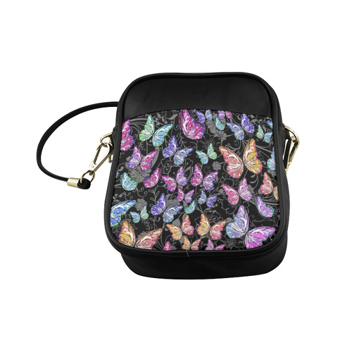 Colorful Butterflies Sling Bag (Model 1627)
