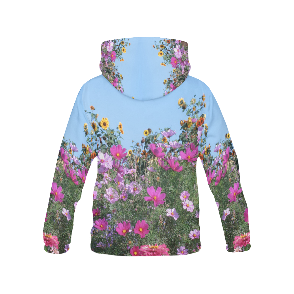 Summer Flowers All Over Print Hoodie for Women (USA Size) (Model H13)