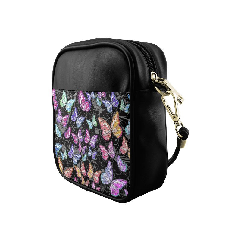Colorful Butterflies Sling Bag (Model 1627)