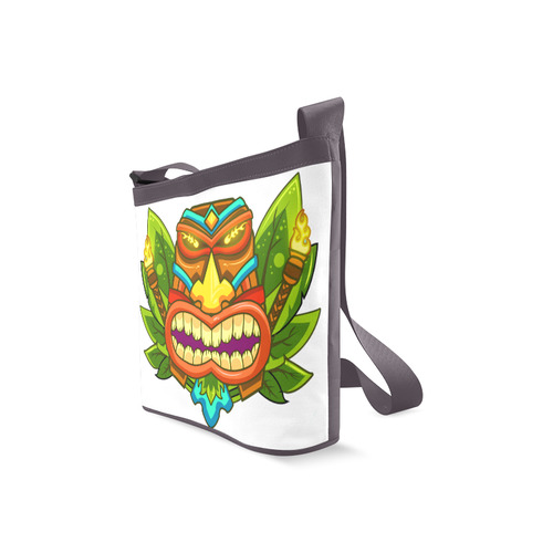 Hawaiian Tropical Tiki Mask Floral Crossbody Bags (Model 1613)