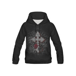 Gothic Cross All Over Print Hoodie for Kid (USA Size) (Model H13)