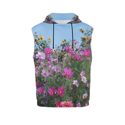 Summer Flowers All Over Print Sleeveless Hoodie for Women (Model H15)