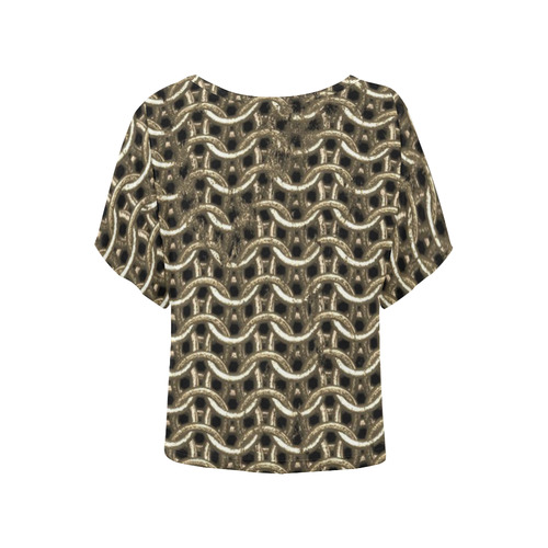Floral Beadwork-01 Women's Batwing-Sleeved Blouse T shirt main image 1